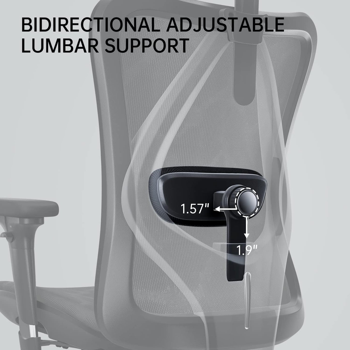 Grey Ergonomic Office Chair With Adjustable Headrest