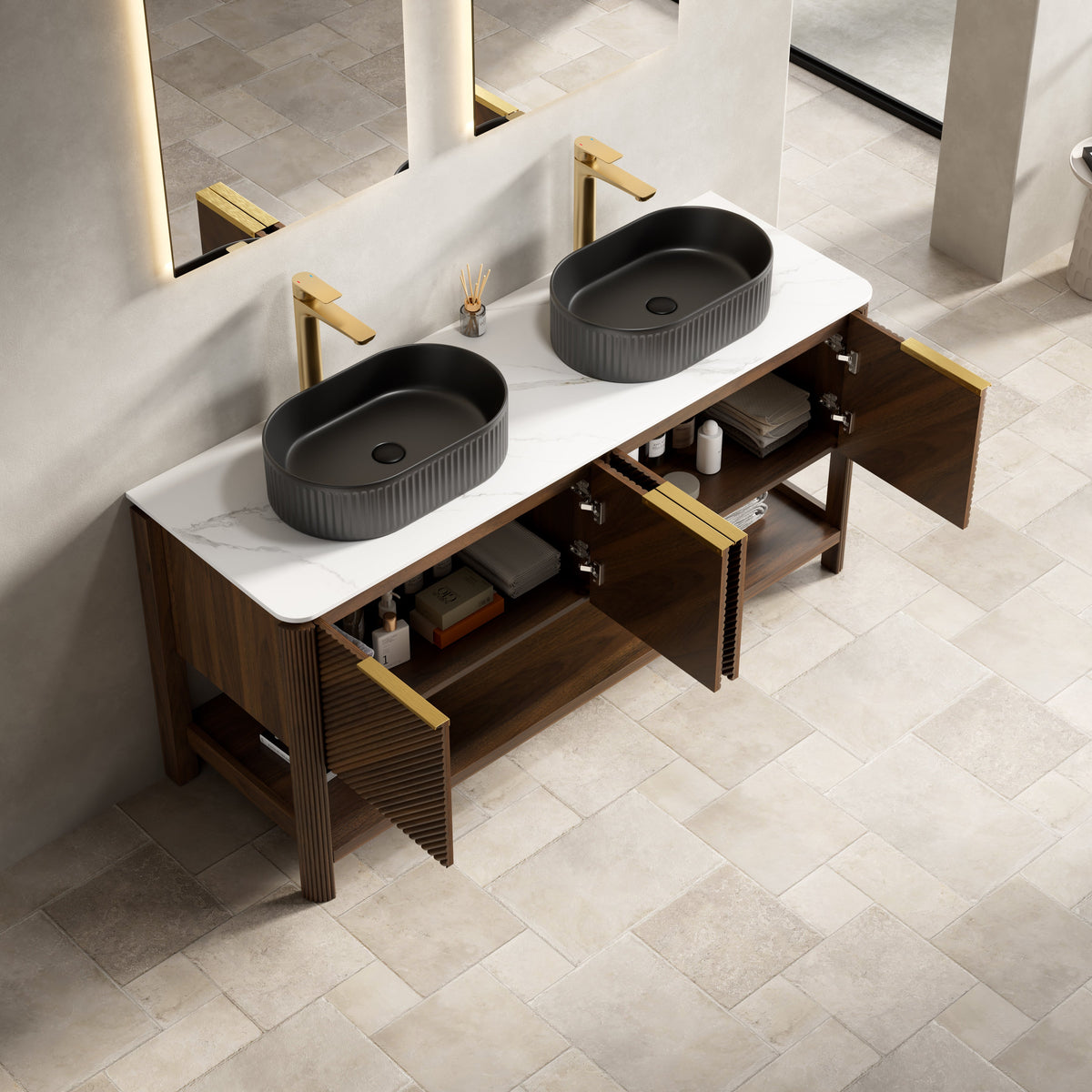 Indigo 60-Inch Bathroom Vanity & Sink