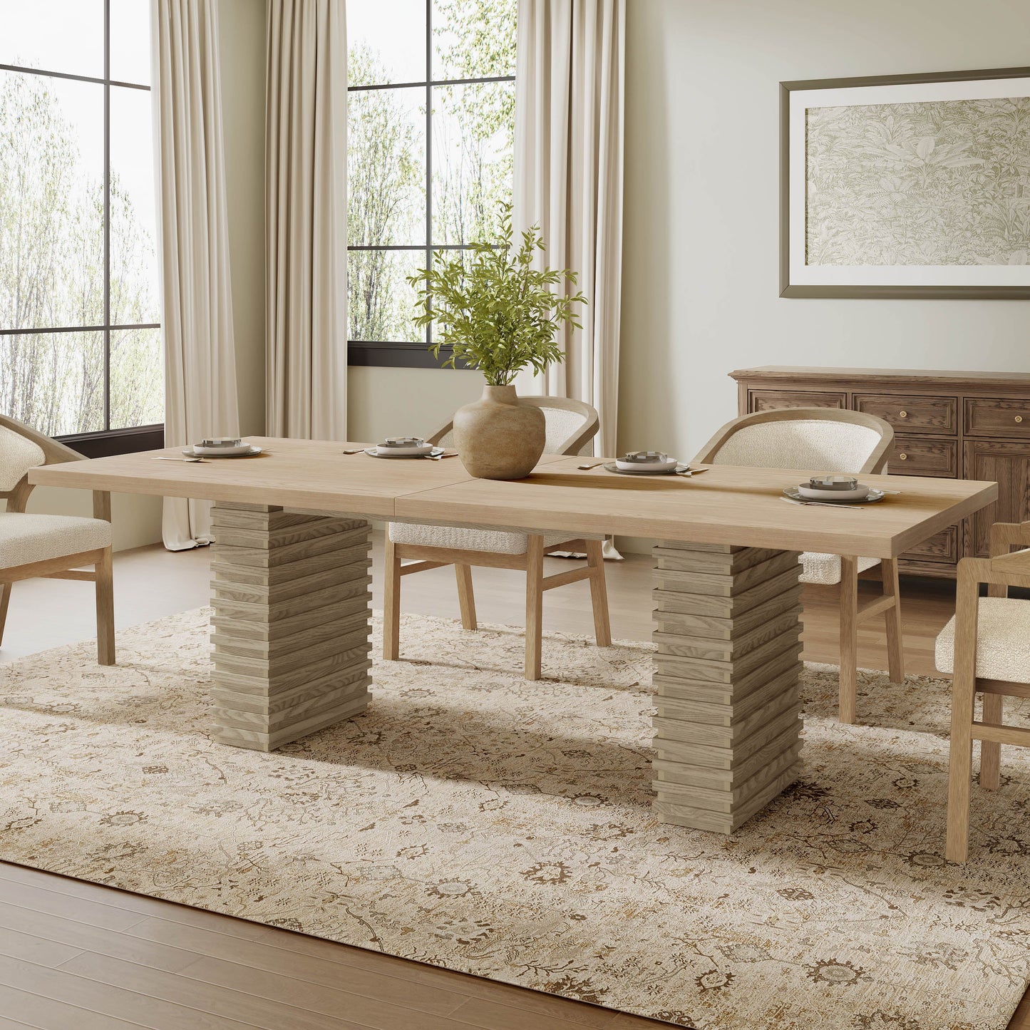 95-Inch Dining Table (Light Ash)