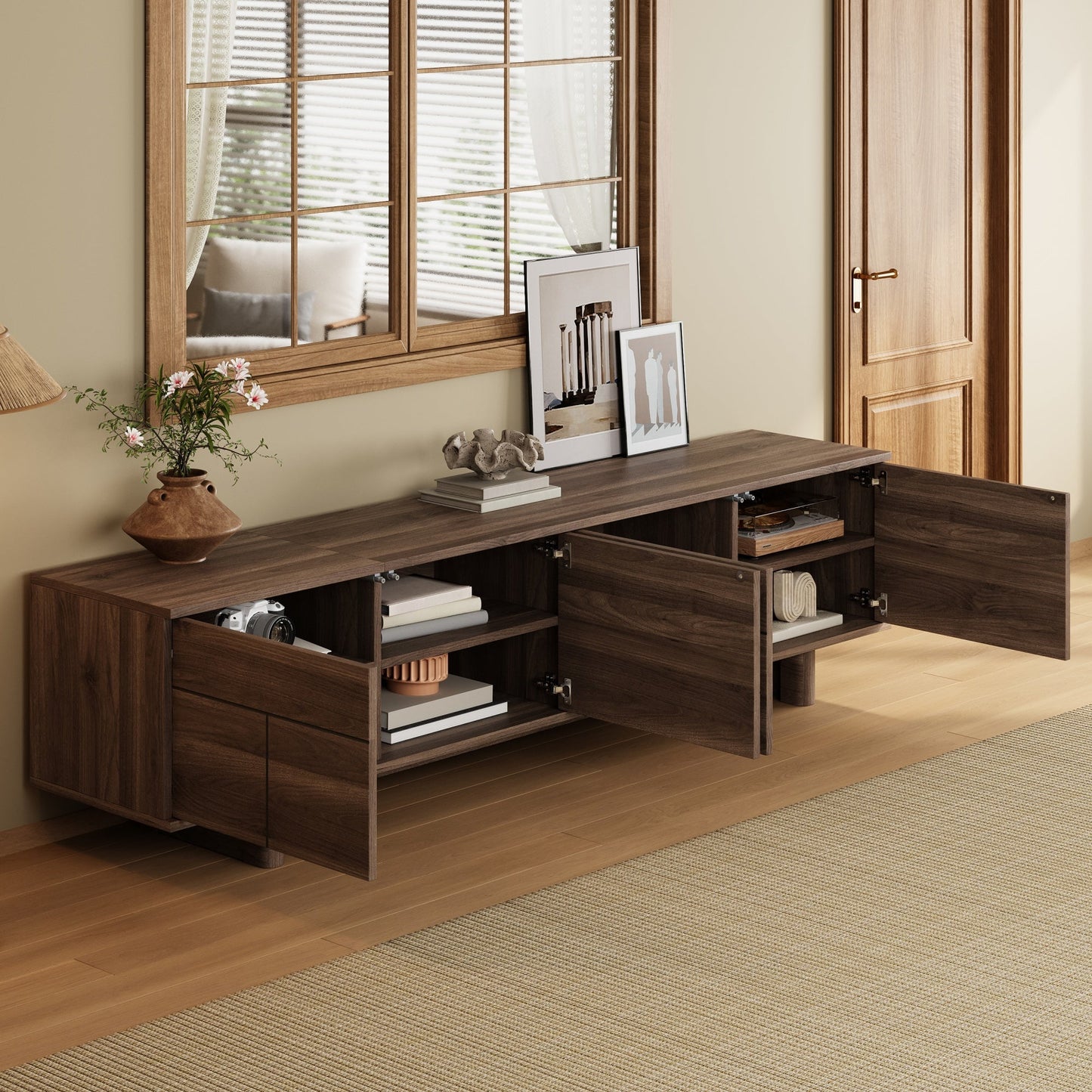 78 Inch Modern TV Stand for TVs Up to 85 Inches