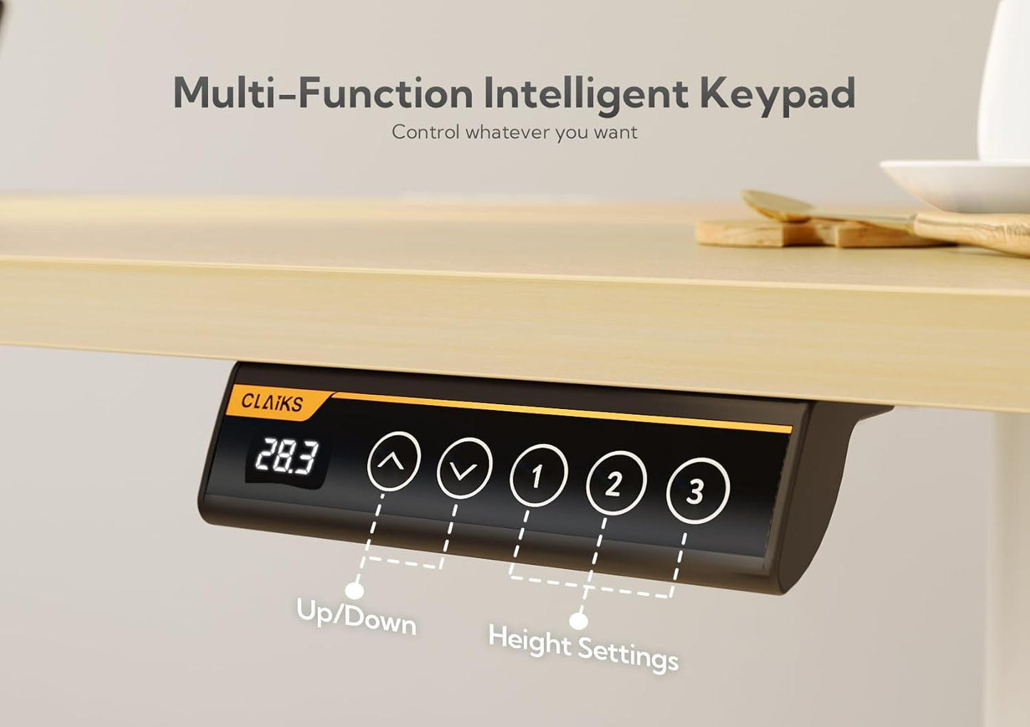 Electric Standing Desk 48X24 Inches White Height Adjustable