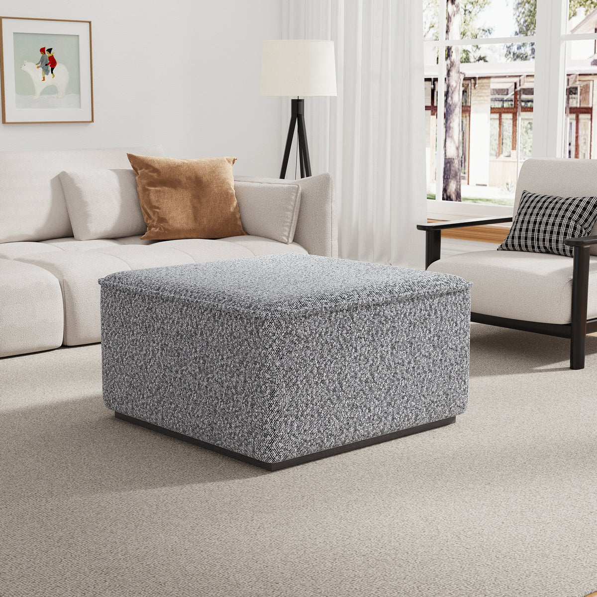 Square Upholstered Ottoman