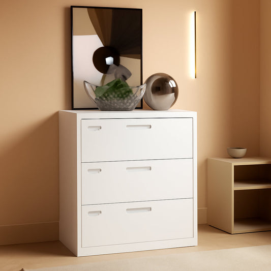 Lockable 3 Drawer Metal File Cabinet For Home Office