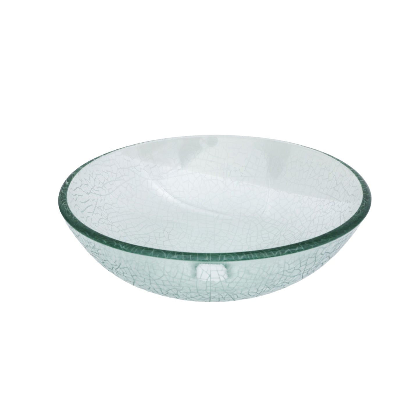Bathroom Artistic Tempered Crackle-Glass Vessel Sink