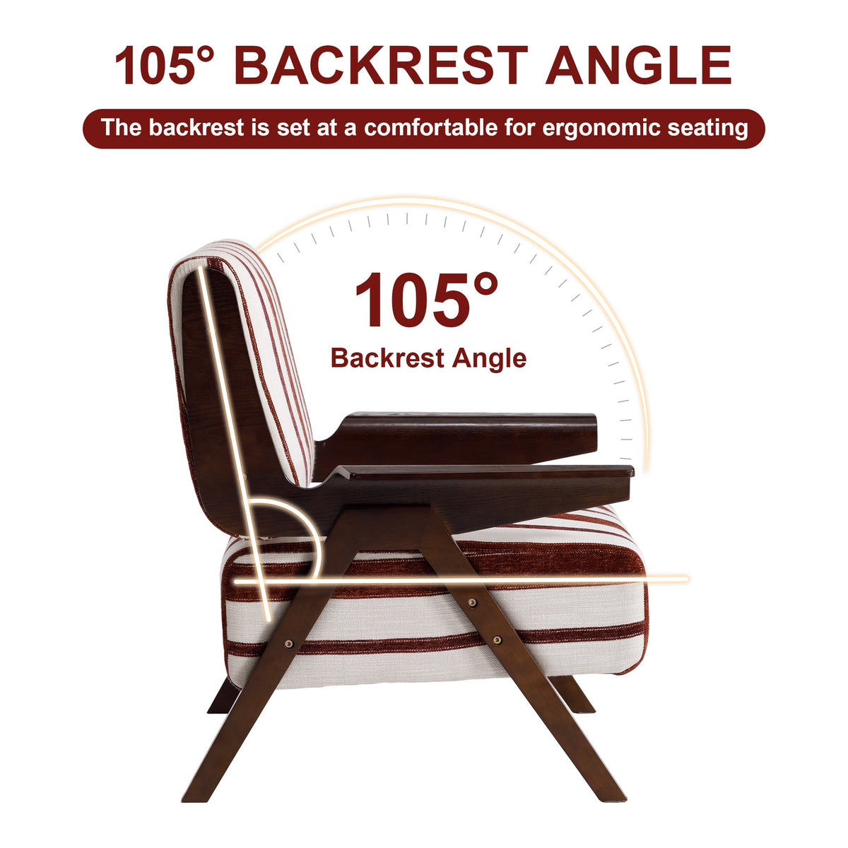 Modern Armchair With Widened Armrests