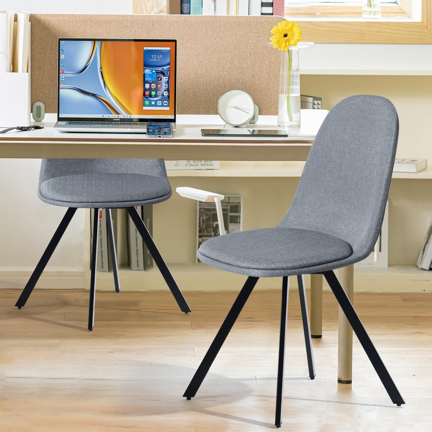Grey Swivel Dining Chairs Set Of 4 For Modern Kitchen