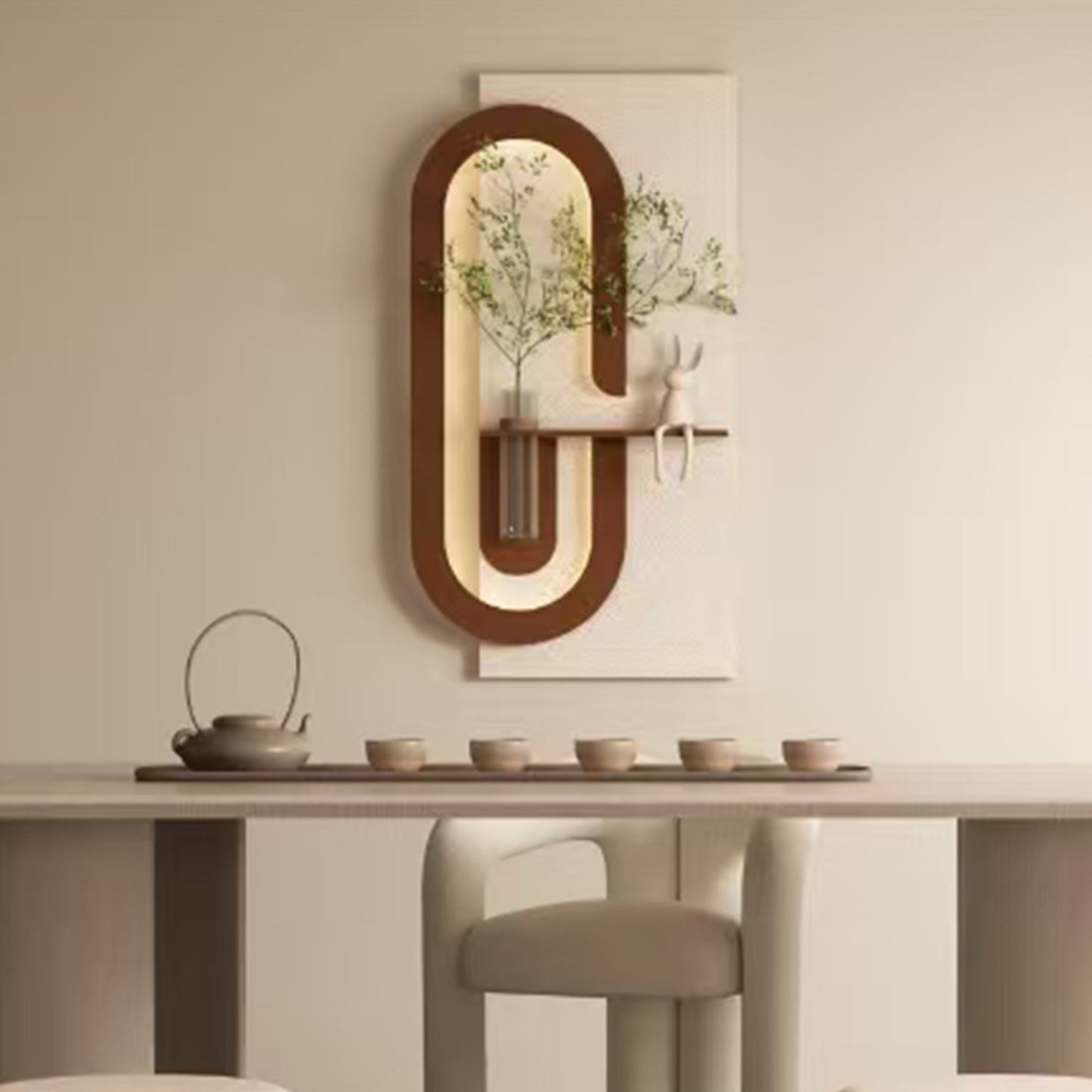 Adjustable 3-Color LED Sandstone Wall Decor