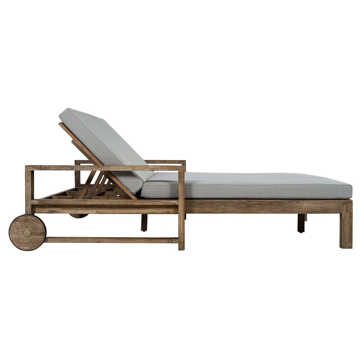 TREXM 1-Piece Farmhouse-styled Wooden Outdoor Sunbed