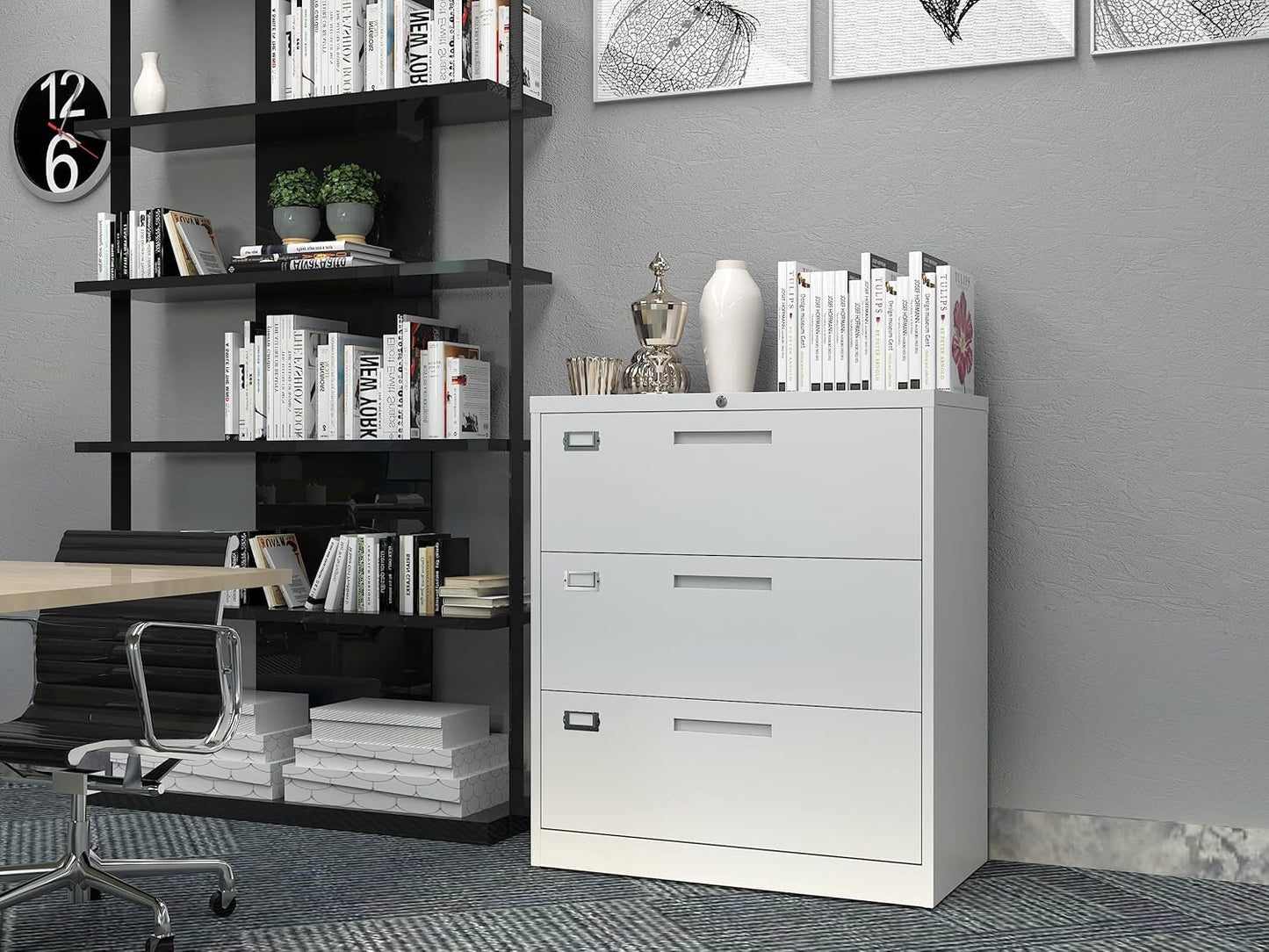 Lateral File Cabinet 3 Drawer With Lock For Office Use
