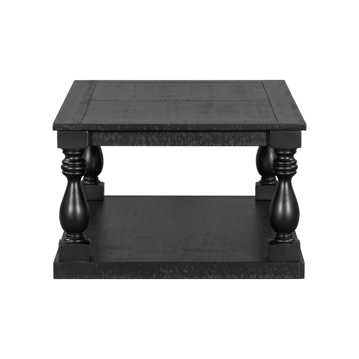 U_STYLE Vintage Coffee Table Featuring Artistic Vase Column Legs