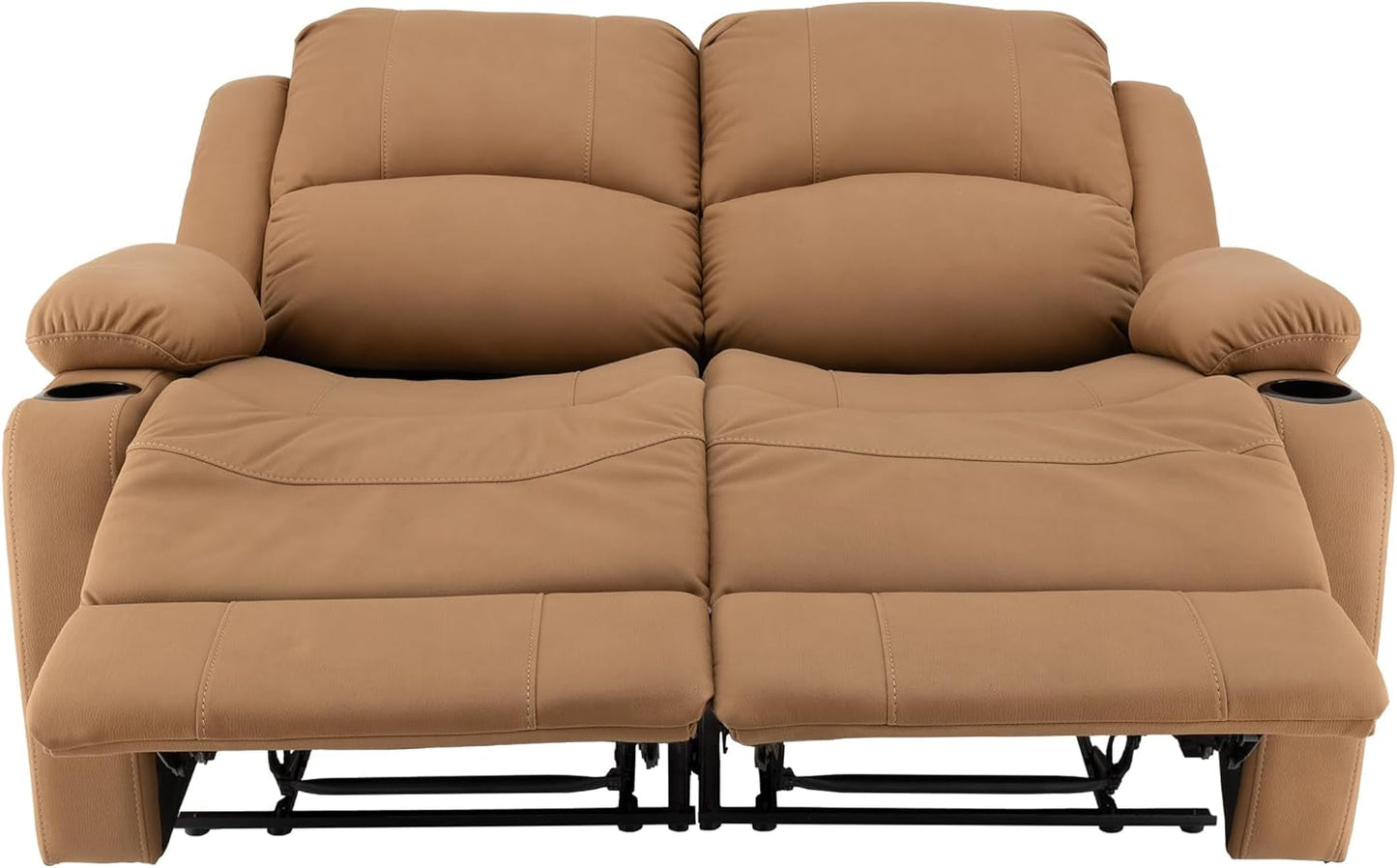 58 Inch Wall Hugger RV Theater Recliner Sofa Sand Double