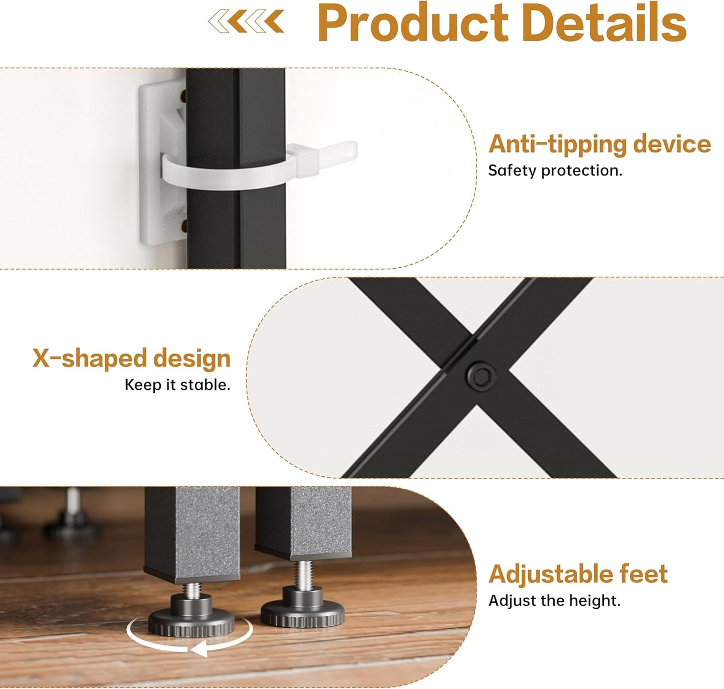 Rustic Brown Large Five Tier Bookshelf With Steel Frame