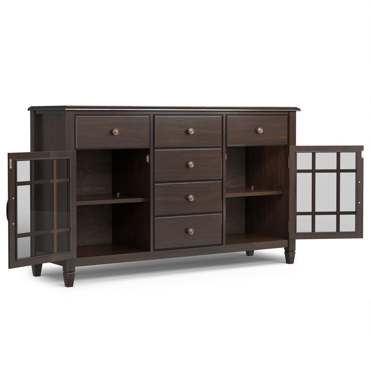 Connaught 60 Inch Wide Solid Wood Sideboard Buffet in Chestnut