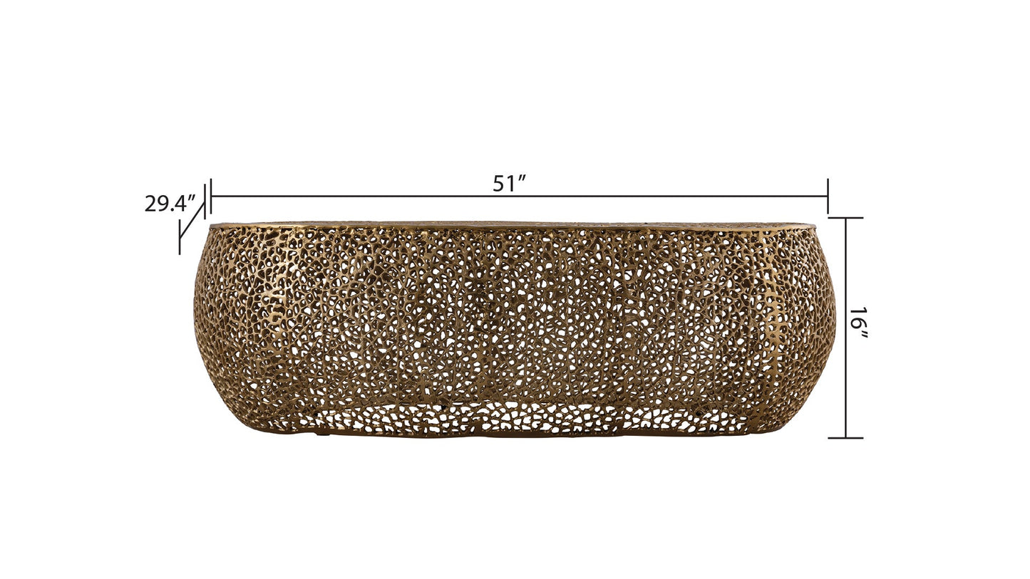 T3601-50 Oval Coffee Table Gold