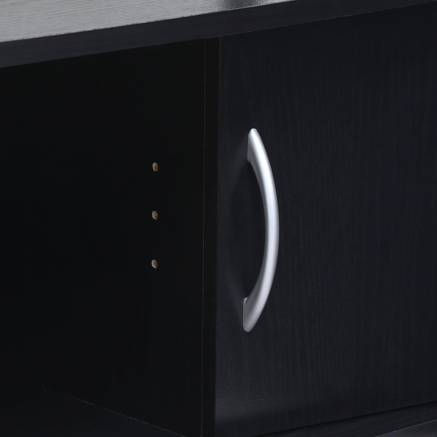 Jaya 55 Inch TV Entertainment Stand Blackwood Wood Cabinet