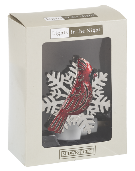 Cardinal & Snowflake Night Light