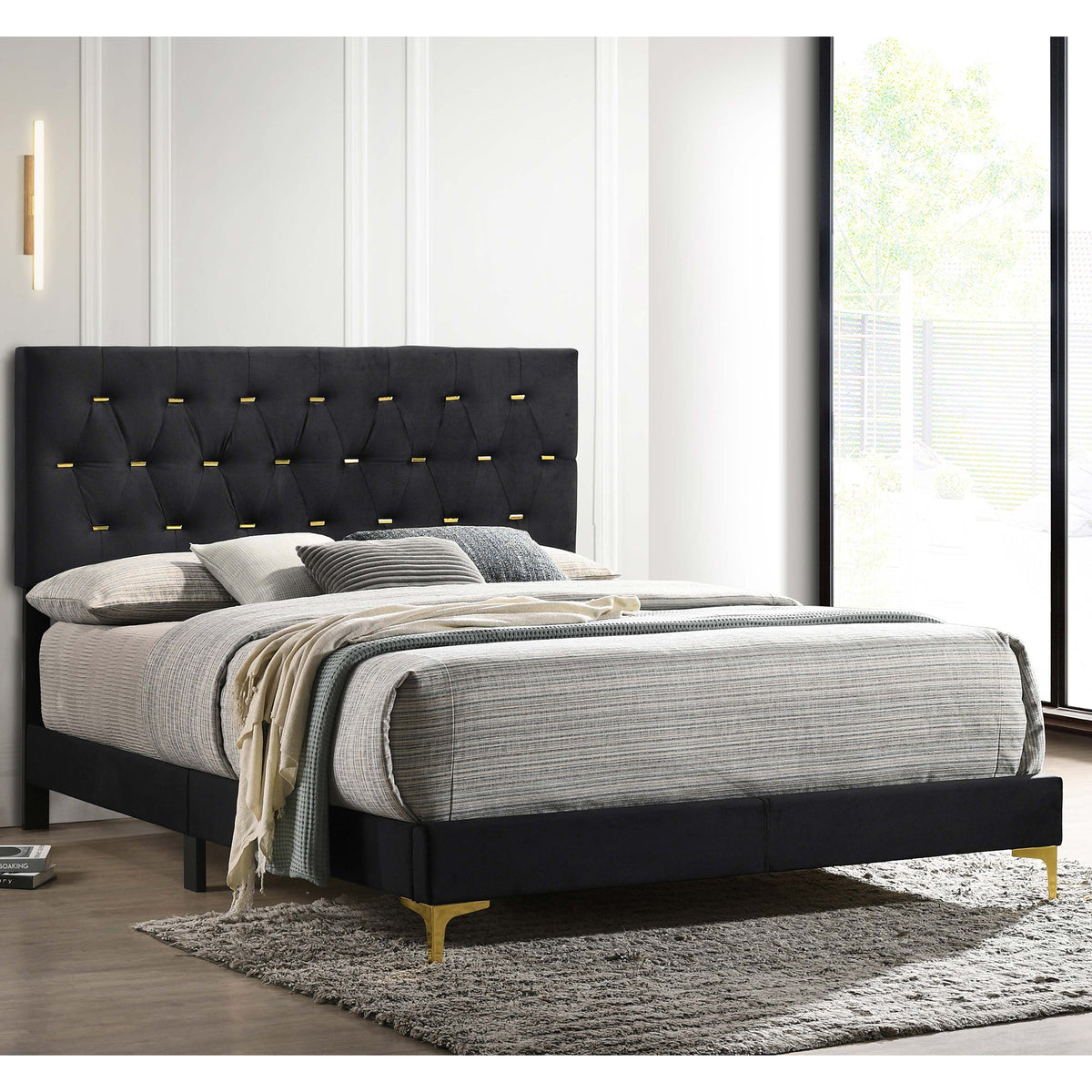 James Modern Glam Queen Bed