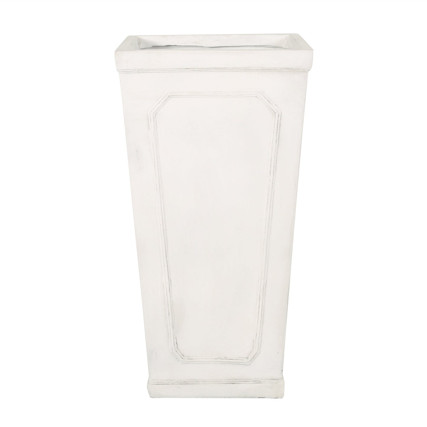 16'' x 30.5'' Outdoor MGO Planter with Antique White Finish