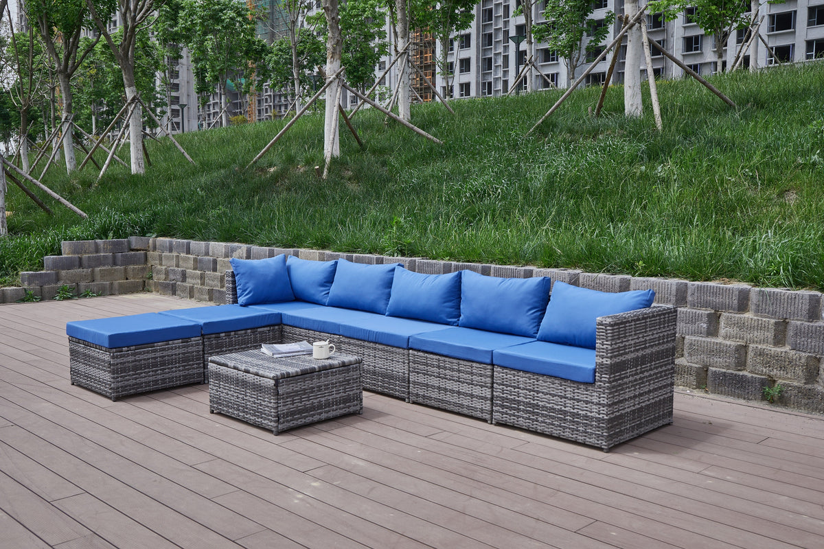Patio Sofa with Cushions