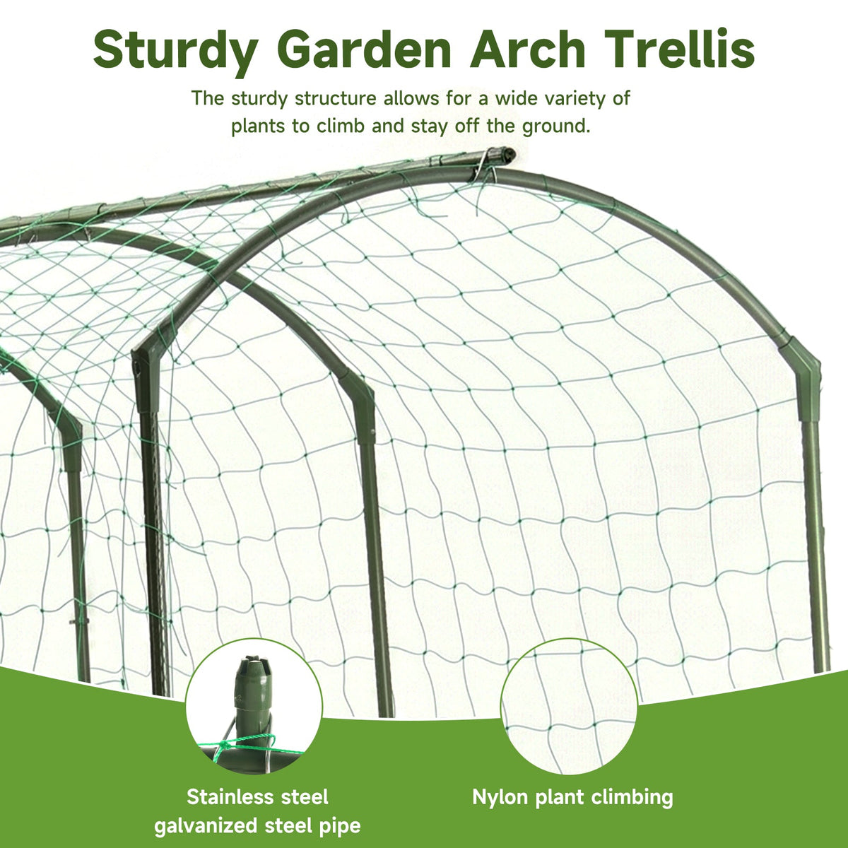 Heavy Duty 20mm Large Diameter Metal Cucumber & Loofah Trellis