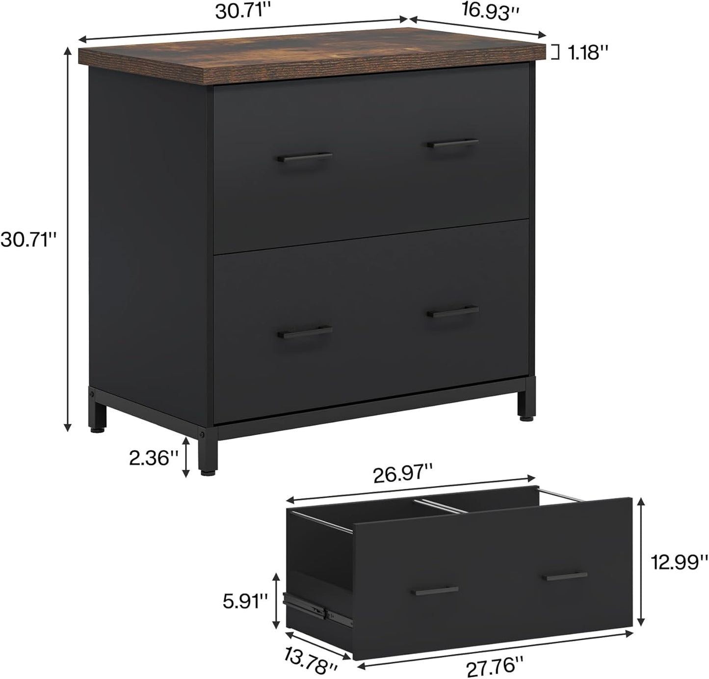 2-Drawer Lateral File Cabinet
