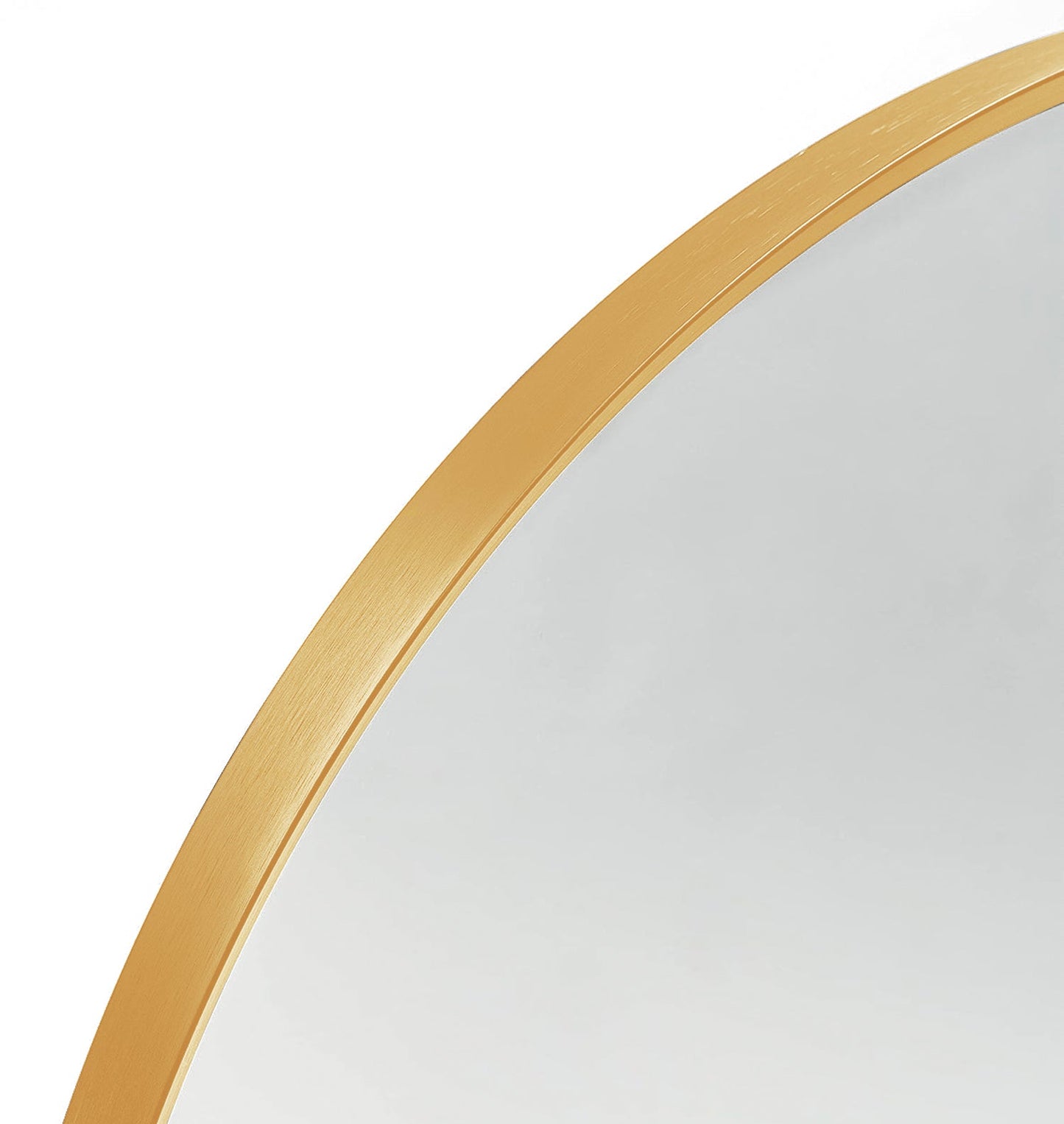 24x36 Inch Gold Metal Framed Arched Mirror