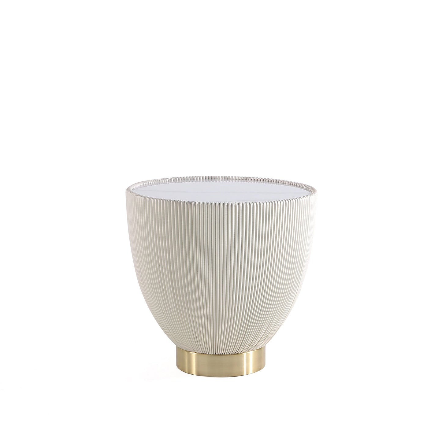 Anderson Sintered Stone Top Upholstered End Table