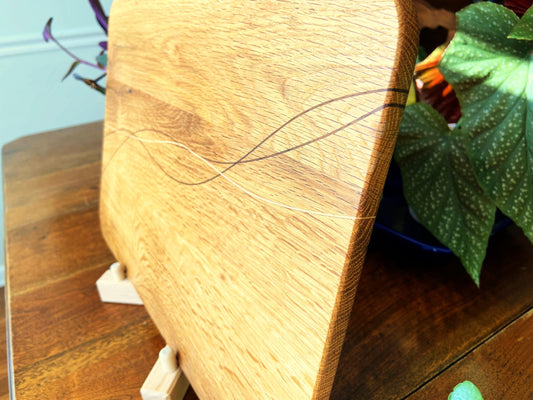 White Oak Charcuterie Board - Exotic Wood Decorative Banding