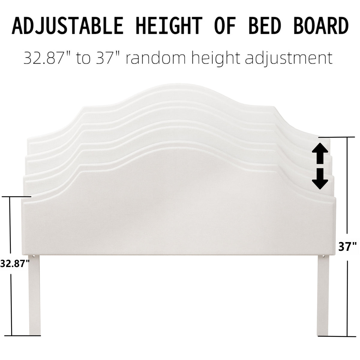 King Size Bed Frame with Adjustable Headboard