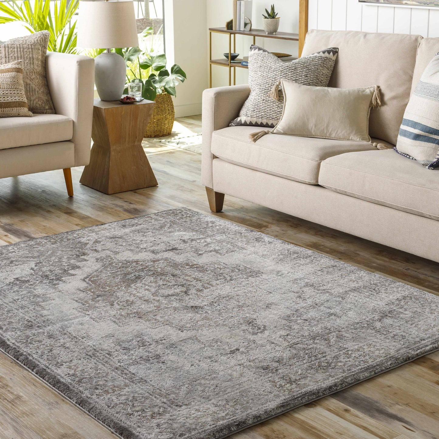 Manaring Charcoal Luxe Thick Area Rug