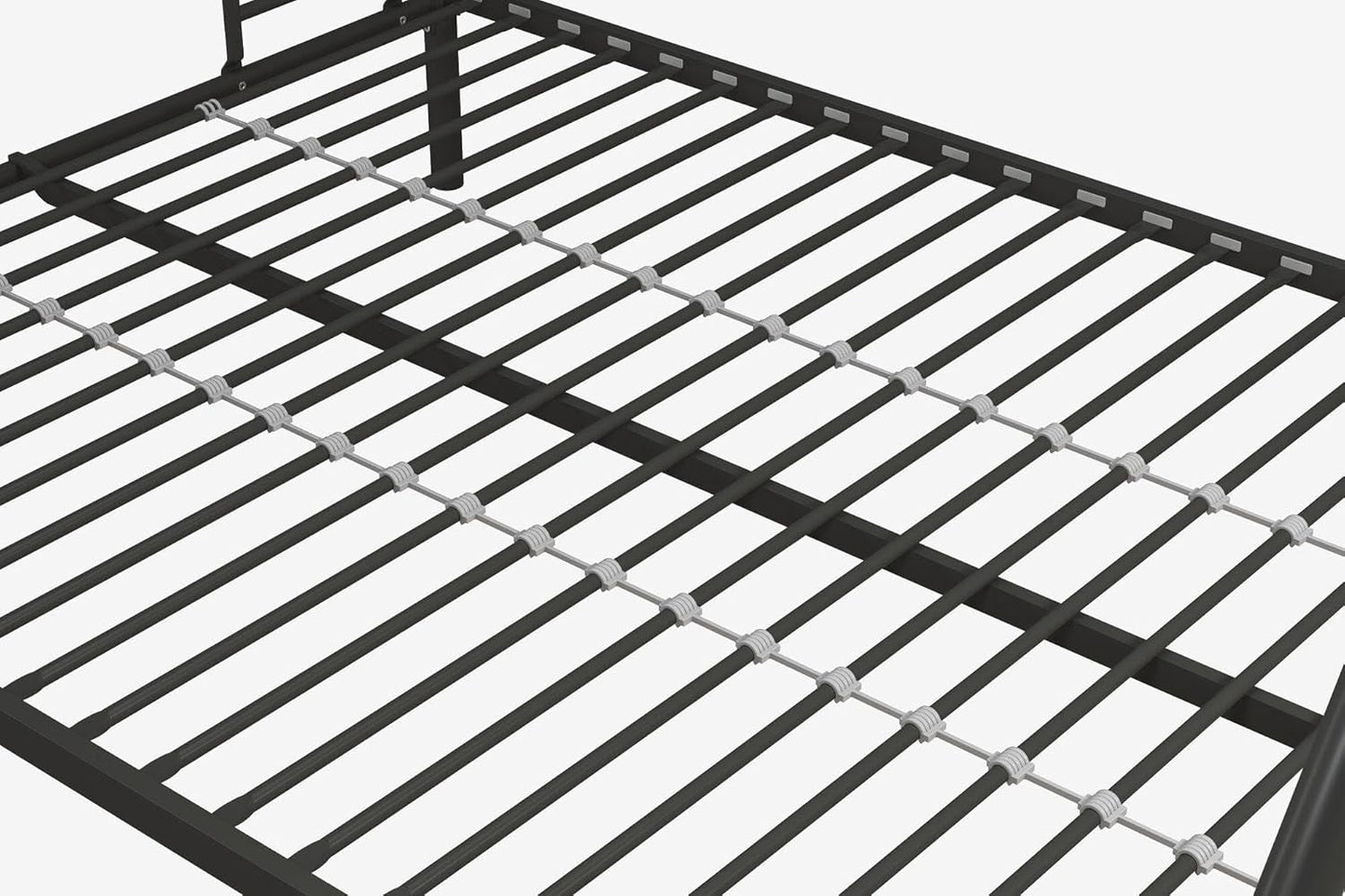 Dusty Metal Bunk Bed Frame Twin Over Full Black Finish
