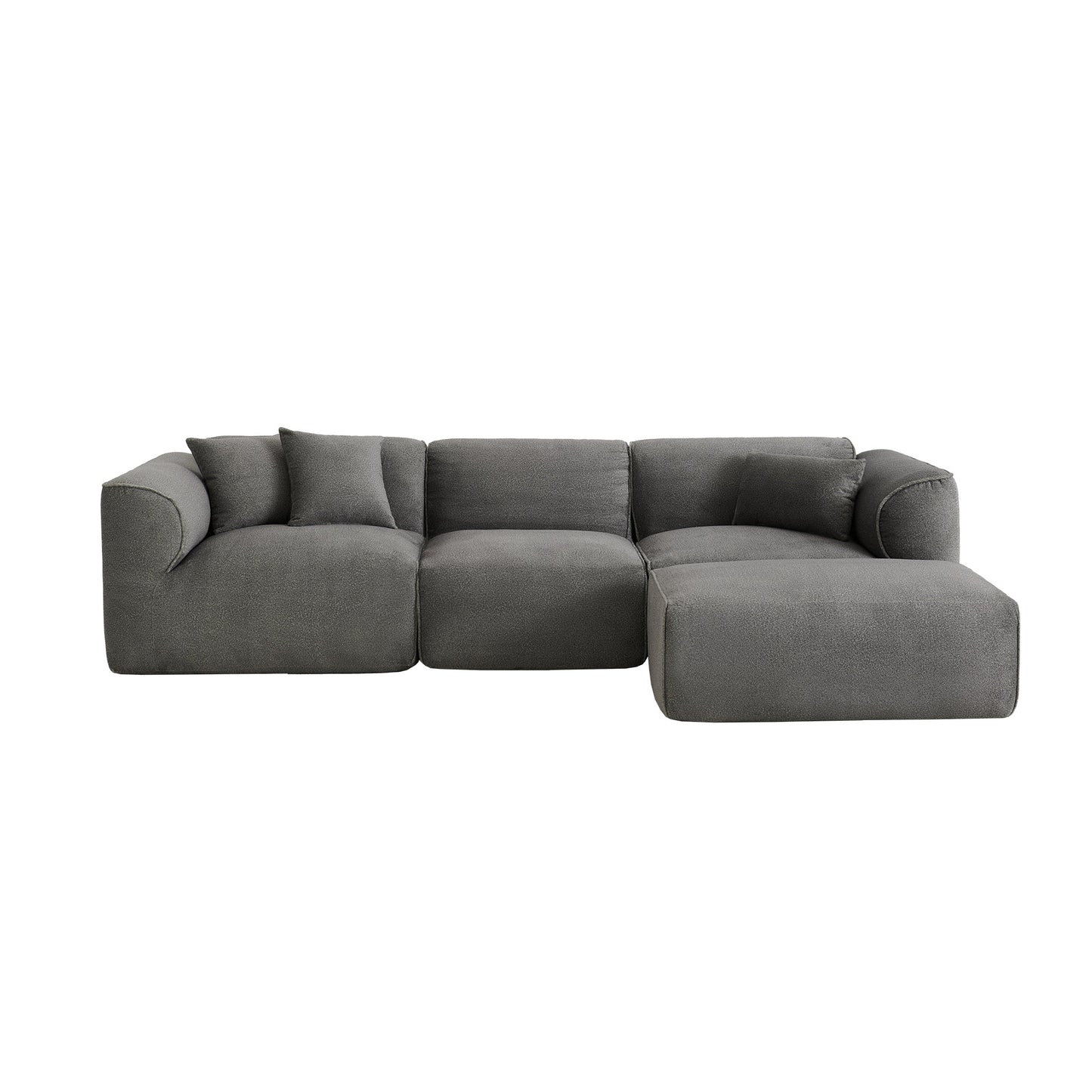 U_Style Luxury Living Room Double-Needle Cut Velvet Sofa