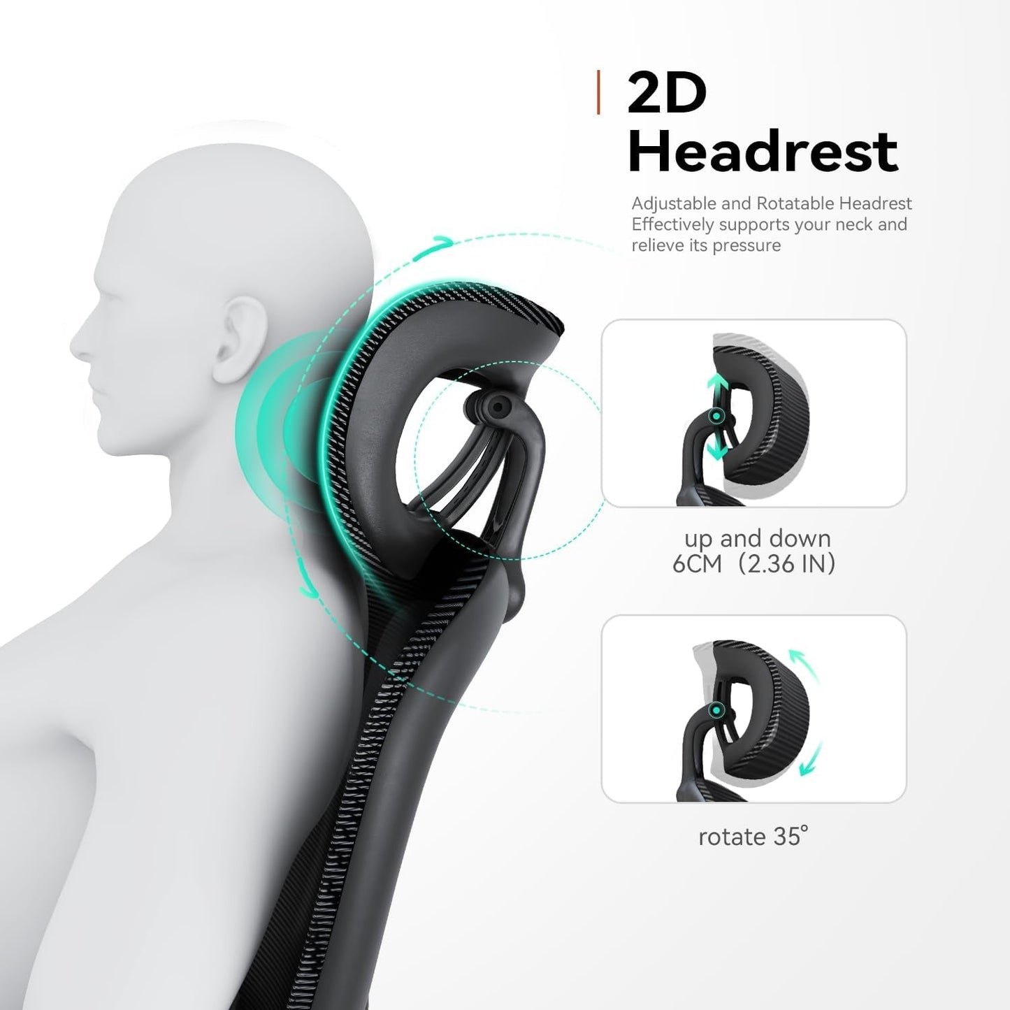 Ergonomic Mesh Office Chair Black With 3D Armrests