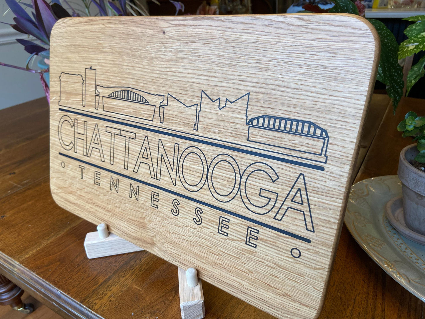 Chattanooga Skyline Charcuterie Board - Handmade White Oak
