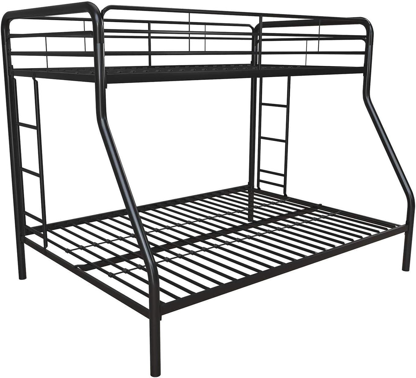 Dusty Metal Bunk Bed Frame Twin Over Full Black Finish