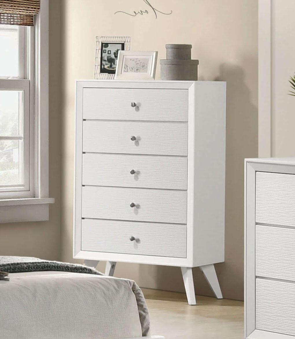 Contemporary Style 1pc Chest with Wave Texture