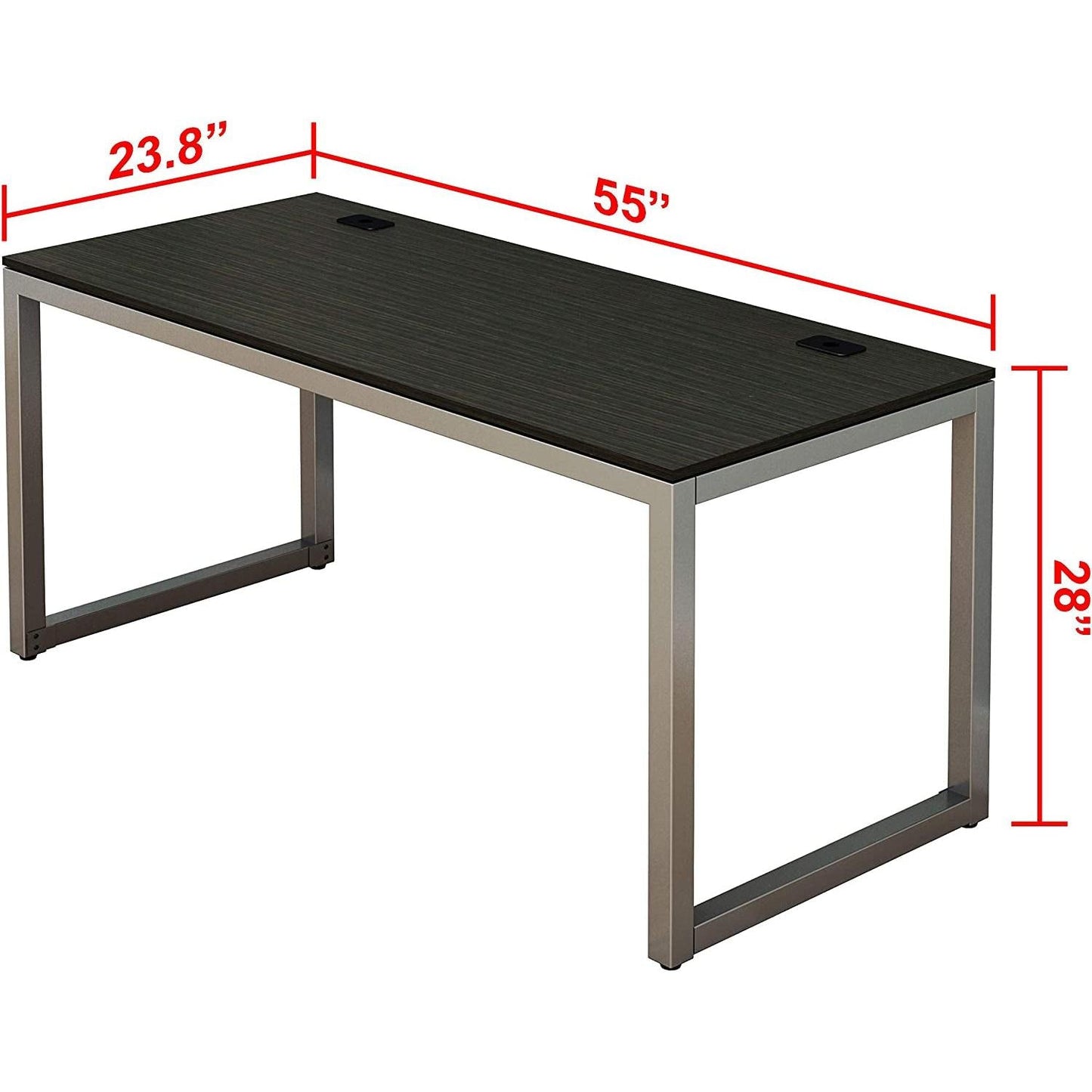 55 Inch Espresso Computer Desk For Home Office Workspace