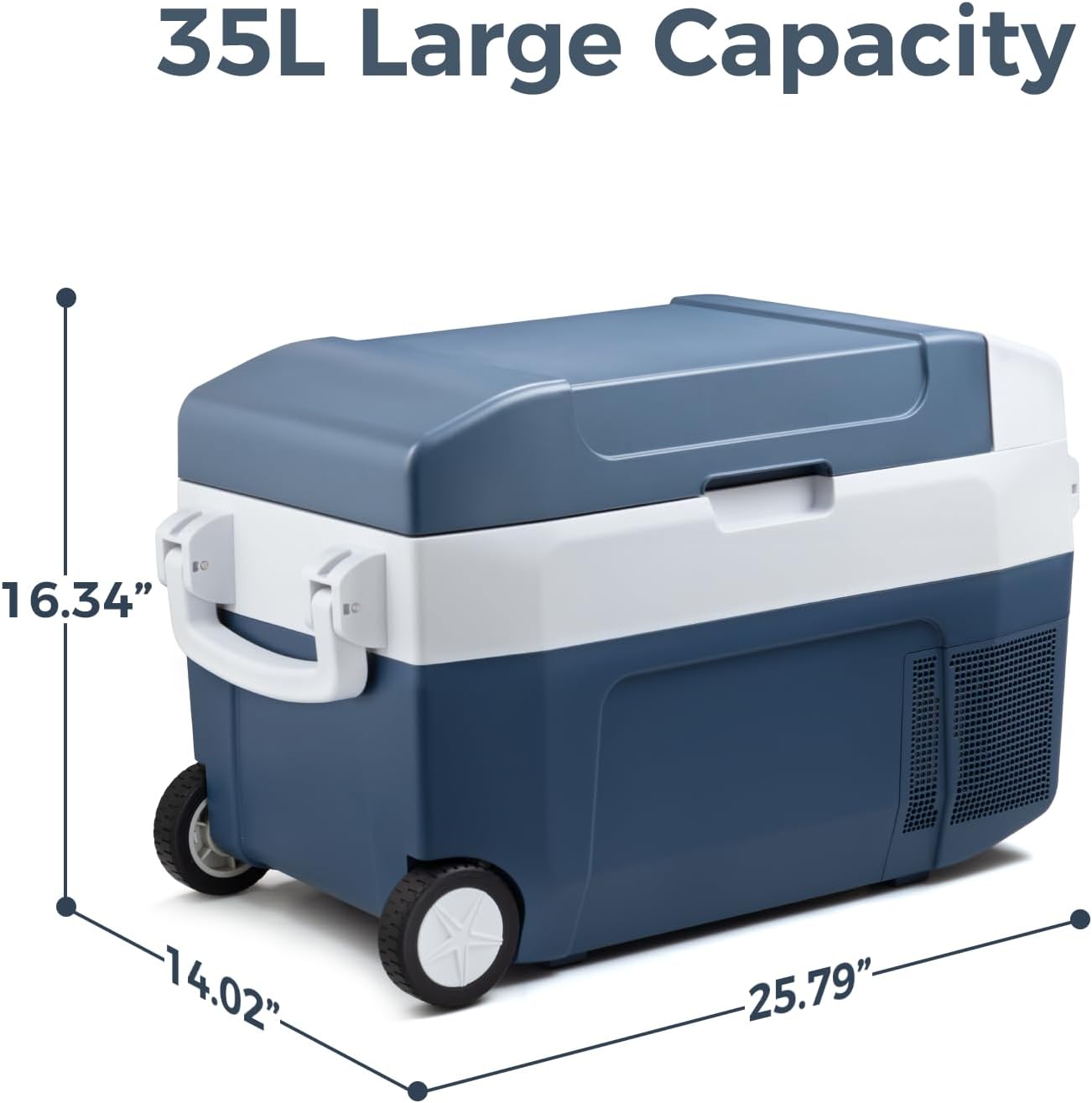 Car Refrigerator 12 Volt Mini Fridge 32 Quart 35L Portable Freezer Electric Cooler Intelligent Control Pan