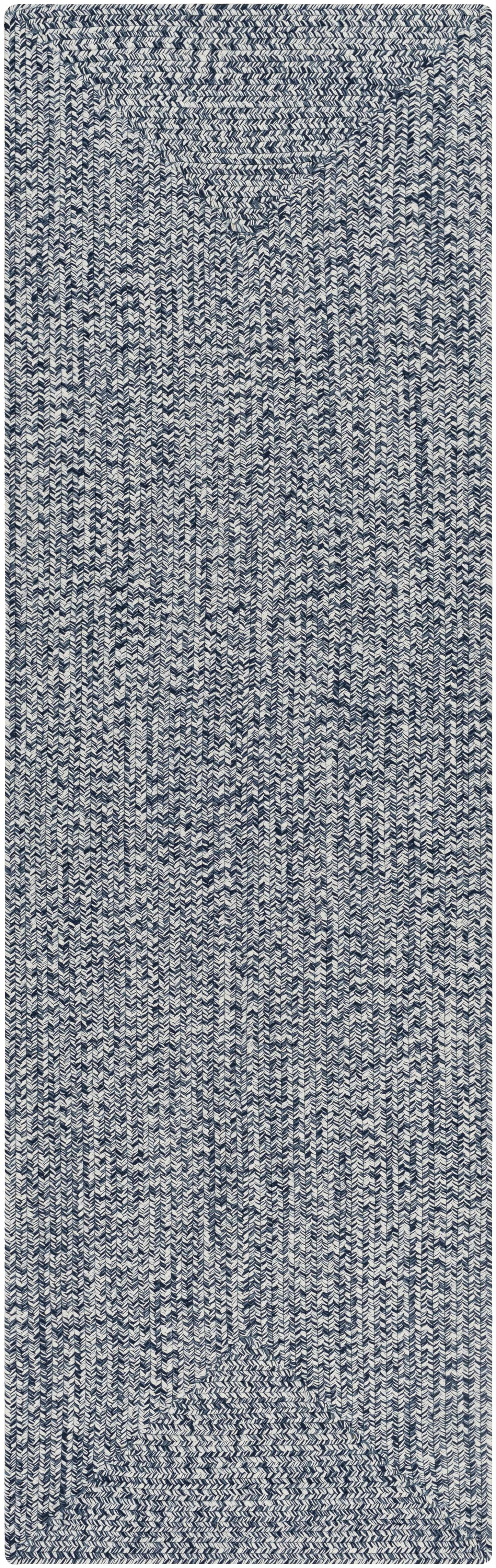 Blue Braided Faux Jute Rug