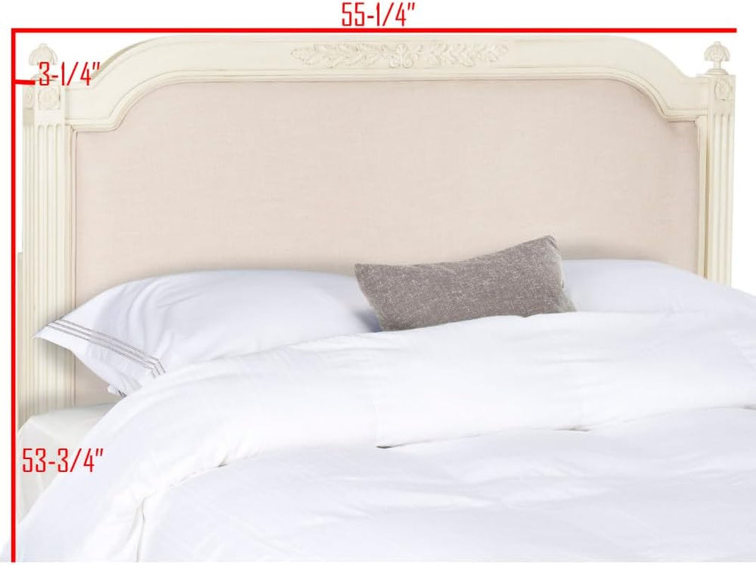 Tufted Linen Rustic Beige Headboard for Twin Beds
