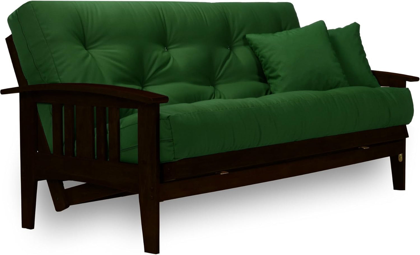 Queen Size Futon Set Espresso Finish For Living Room