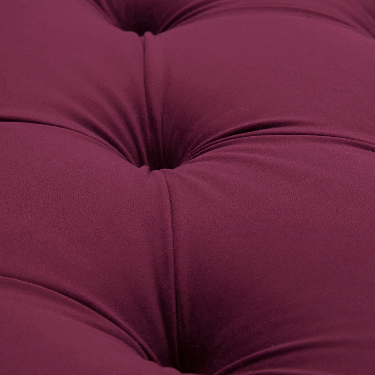 Samuel Tufted Roll Arm Chaise Lounge in Burgundy Velvet
