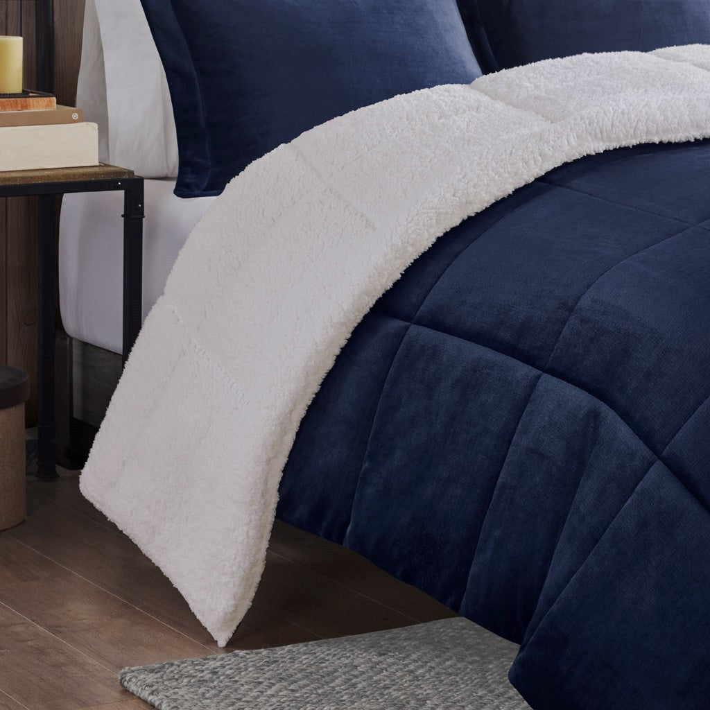 King Plush to Sherpa Down Alternative Comforter Set