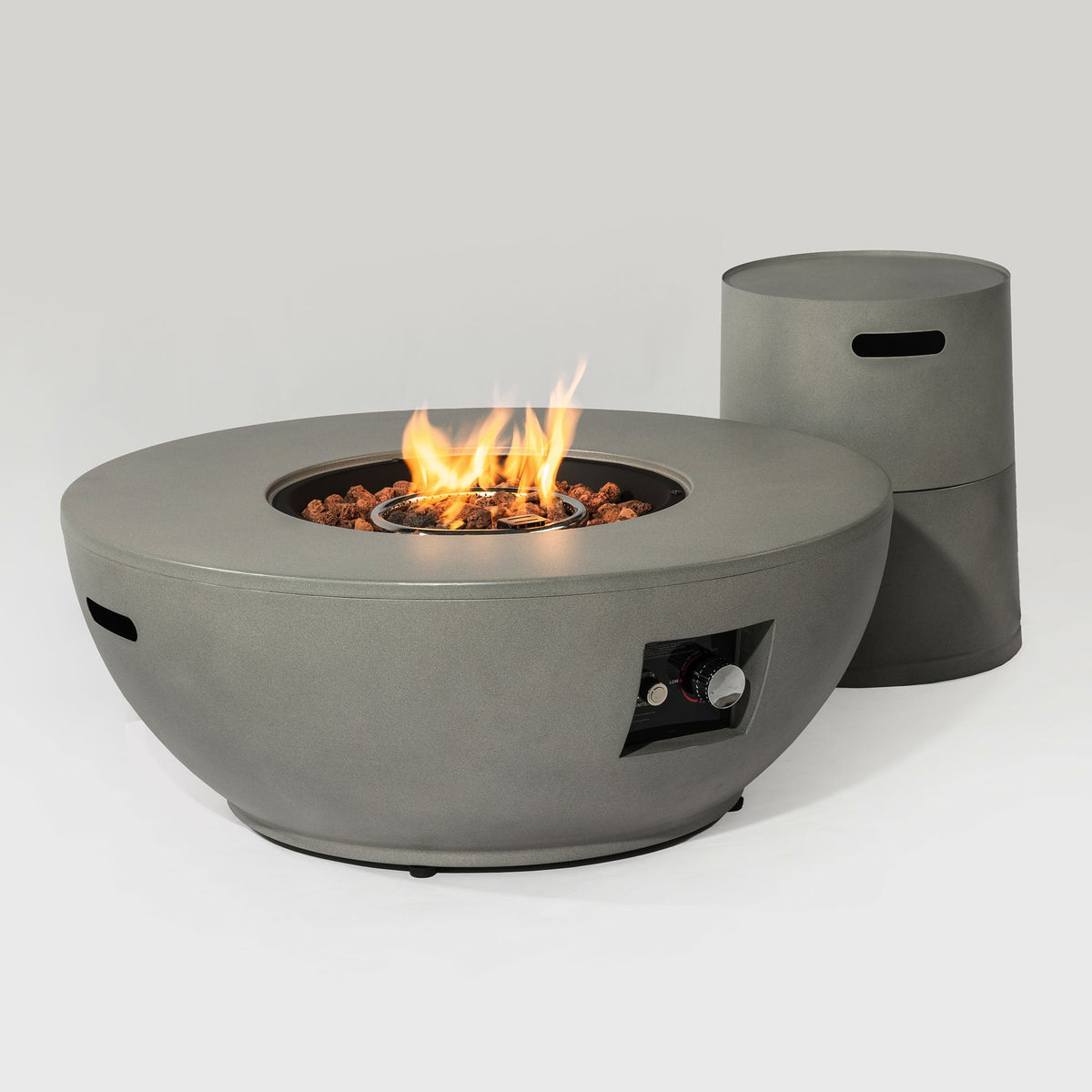 36" Propane Gas Fire Pit Table - 2 Pieces
