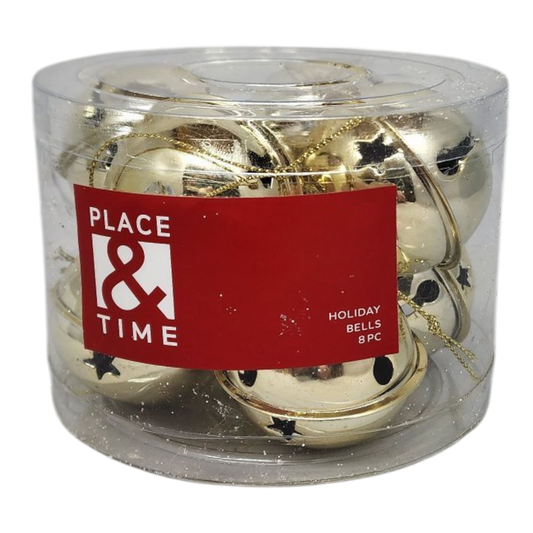 Jingle Bells (8 pack) - 50mm - Gold