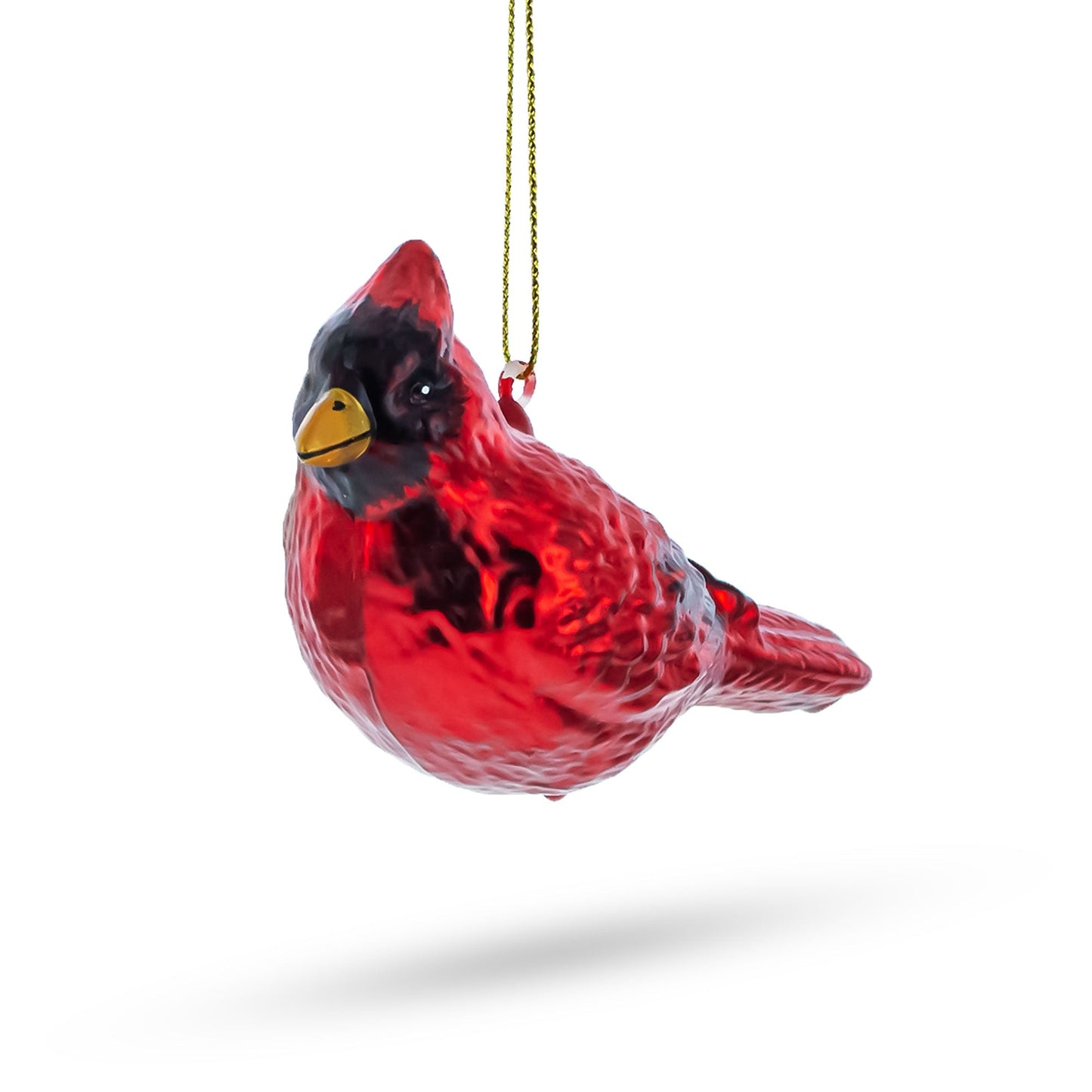 Red Cardinal Glass Christmas Ornament