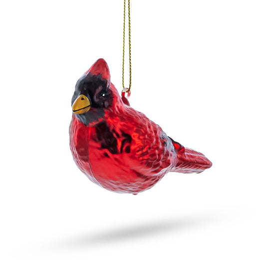 Red Cardinal Glass Christmas Ornament