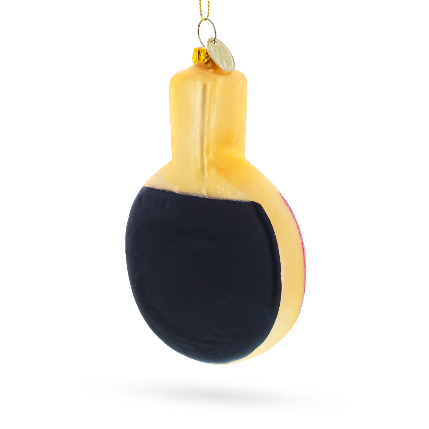 Ping-Pong Paddle Glass Christmas Ornament