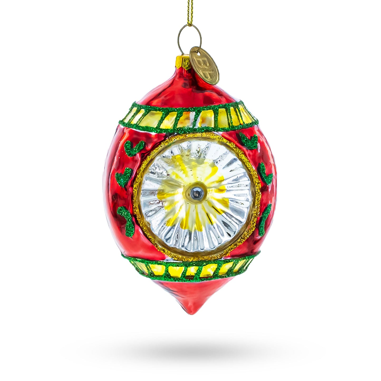 Vintage-Inspired Retro Reflector Glass Christmas Ornament