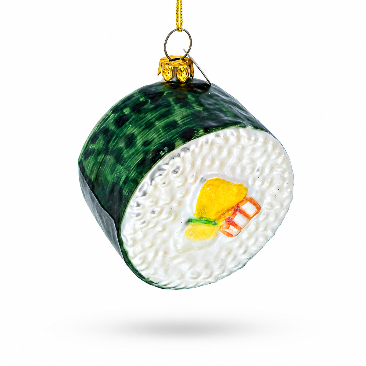 Sushi Roll Glass Christmas Ornament